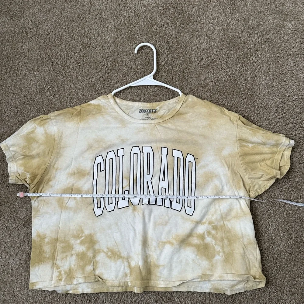 ZooZatz University of Colorado Tie-Dye Crop Top - Picture 5 of 6